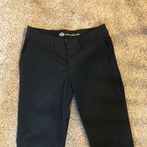 Dickies Women’s 8Long Flat Front Slim Fit Stretch Twill Pants - Picture 1 of 7